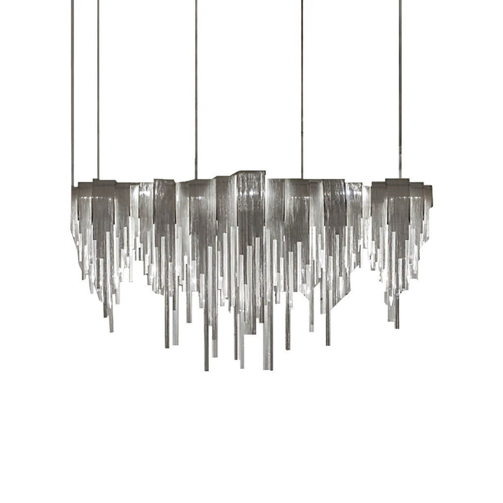 Lustra Lustre Superposé Chaîne Nickel Luxe - Neutralighting