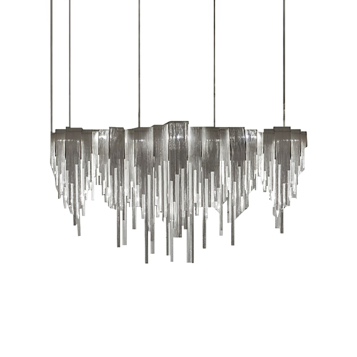 Lustra Lustre Superposé Chaîne Nickel Luxe - Neutralighting