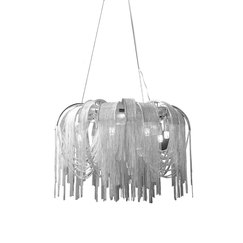 Lustra Lustre Superposé Chaîne Nickel Luxe - Neutralighting
