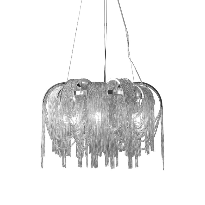 Lustra Lustre Superposé Chaîne Nickel Luxe - Neutralighting
