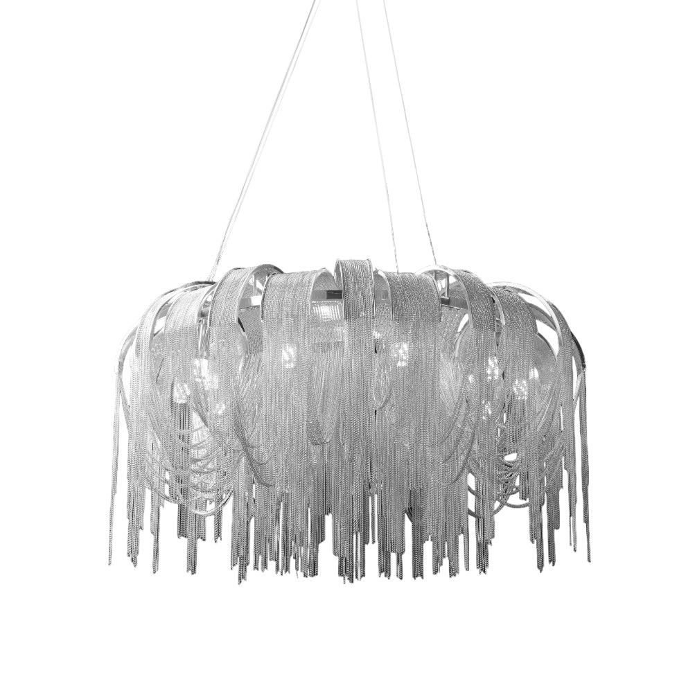 Lustra Lustre Superposé Chaîne Nickel Luxe - Neutralighting
