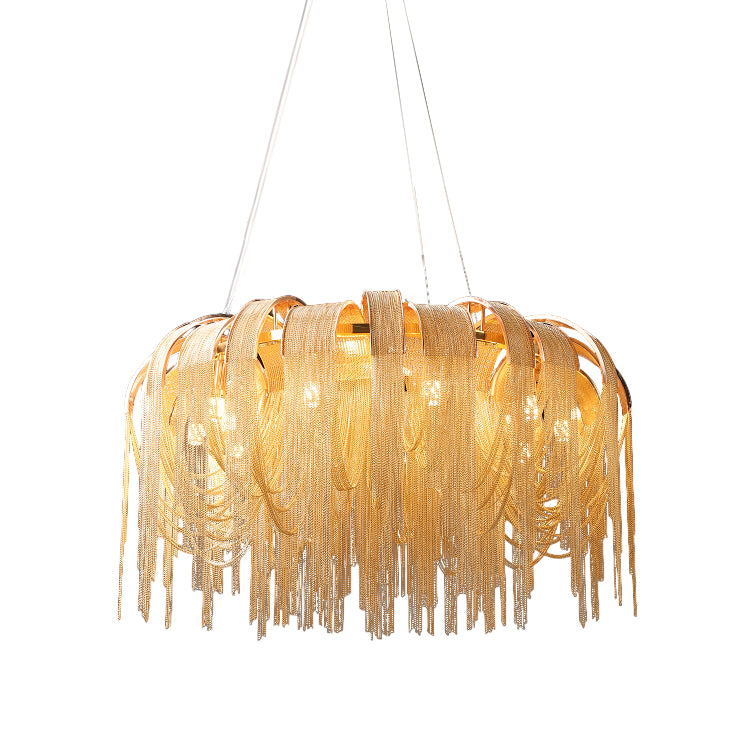 Lustra Lustre Superposé Chaîne Nickel Luxe - Neutralighting