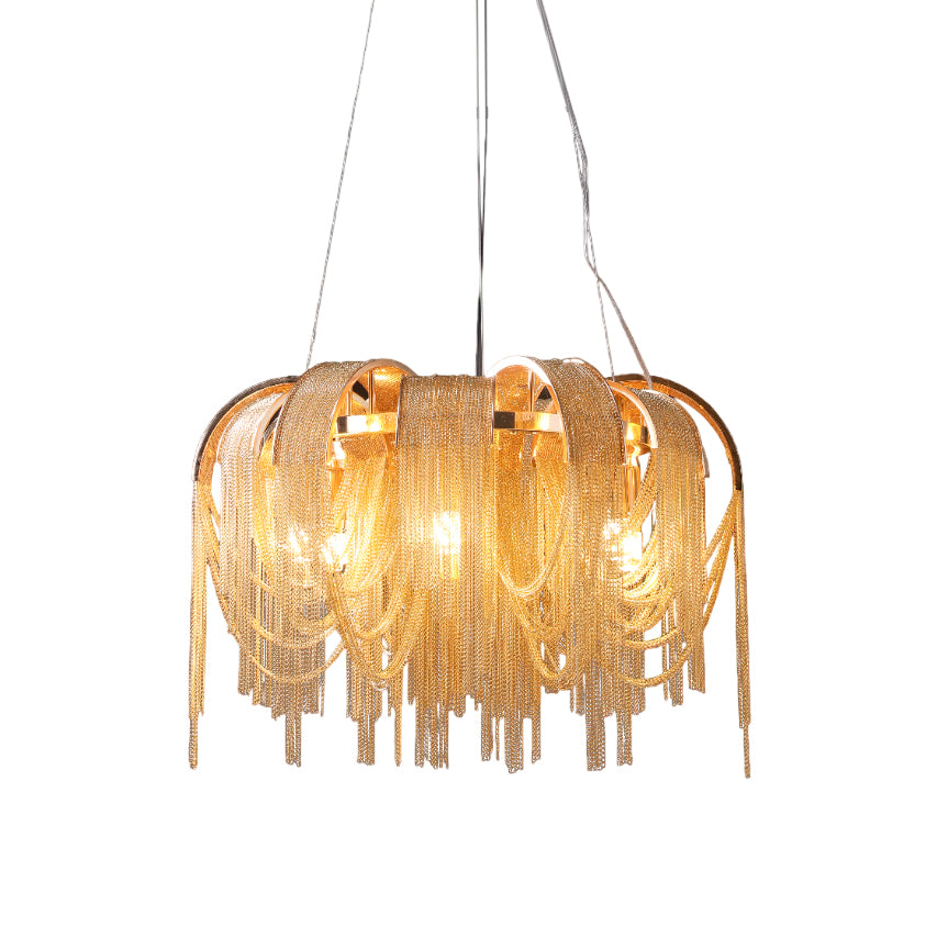 Lustra Lustre Superposé Chaîne Nickel Luxe - Neutralighting