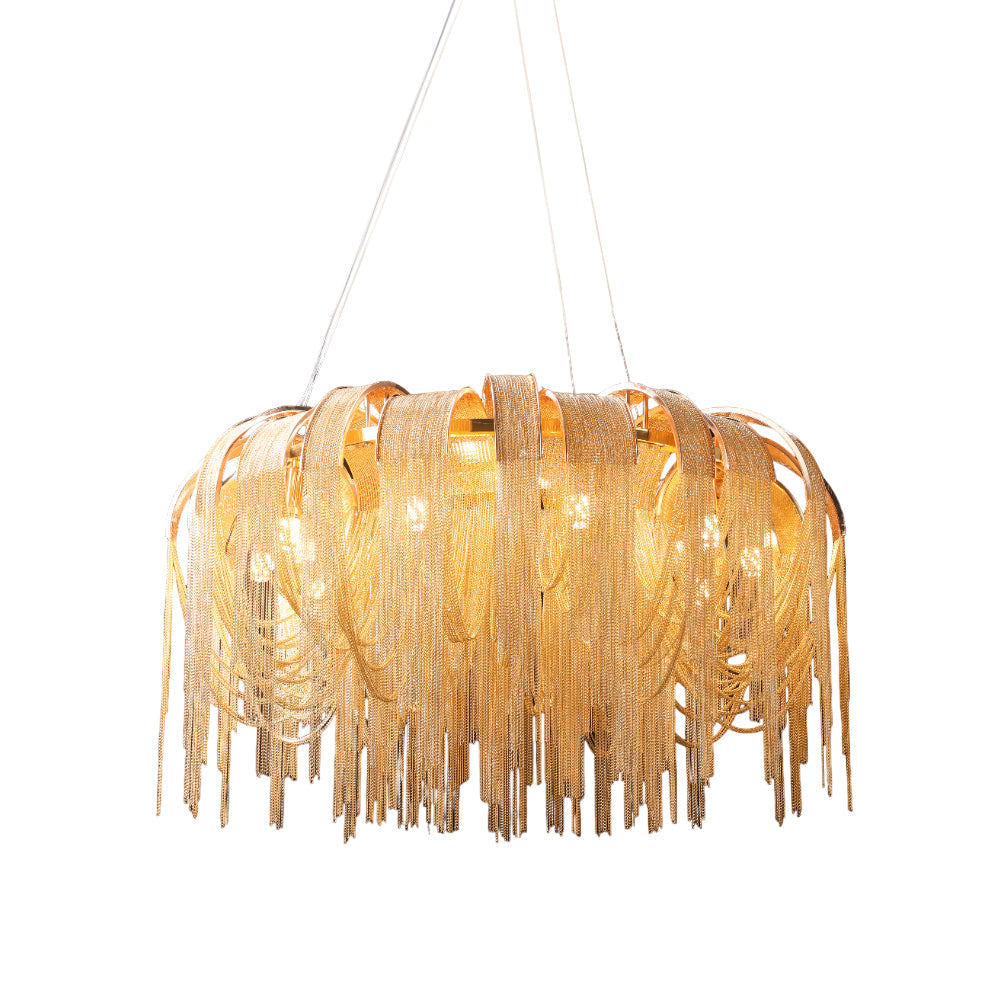 Lustra Lustre Superposé Chaîne Nickel Luxe - Neutralighting