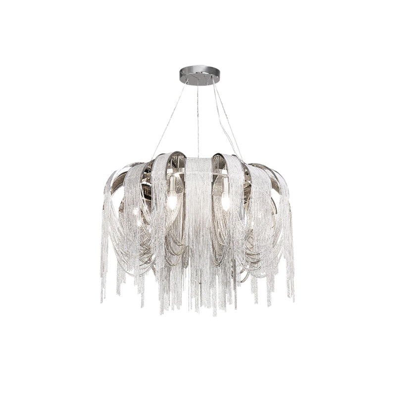 Lustra Lustre Superposé Chaîne Nickel Luxe - Neutralighting