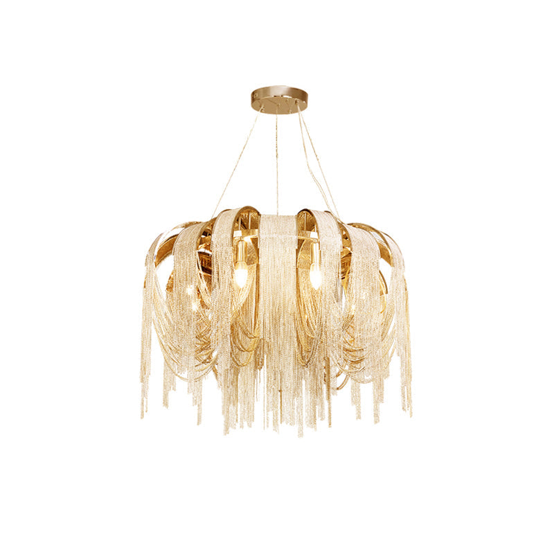 Lustra Lustre Superposé Chaîne Nickel Luxe - Neutralighting