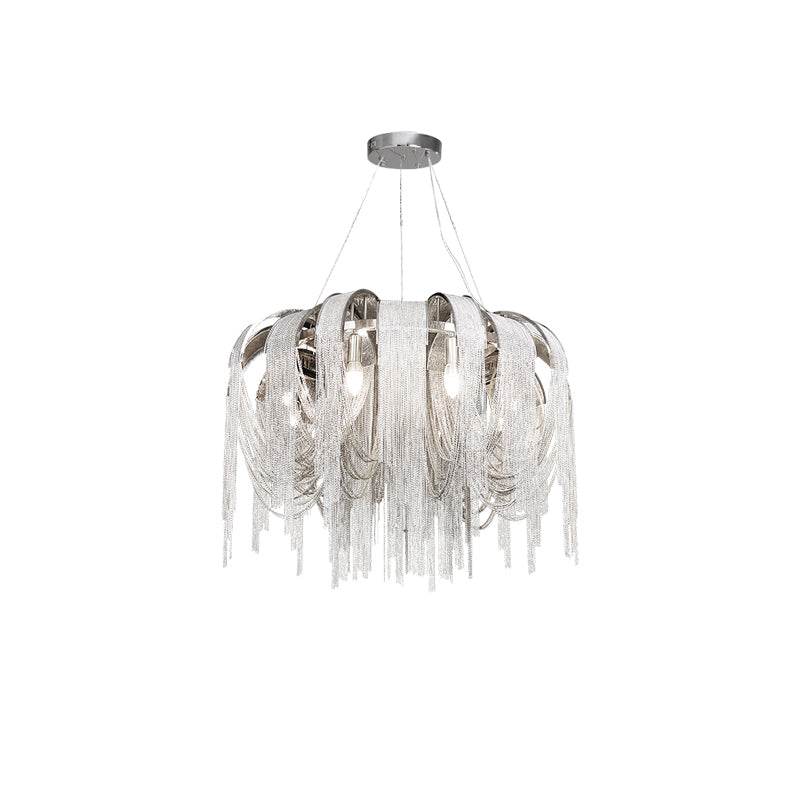 Lustra Lustre Superposé Chaîne Nickel Luxe - Neutralighting