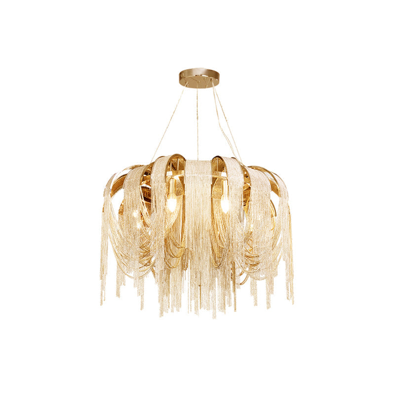 Lustra Lustre Superposé Chaîne Nickel Luxe - Neutralighting