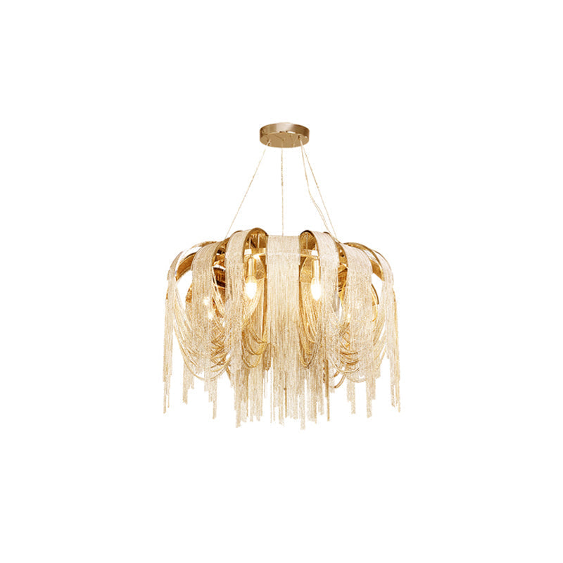Lustra Lustre Superposé Chaîne Nickel Luxe - Neutralighting