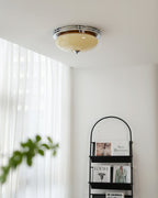 Plafonnier Baldaquin Verre Ombre Classique Rond Moderne - Neutralighting
