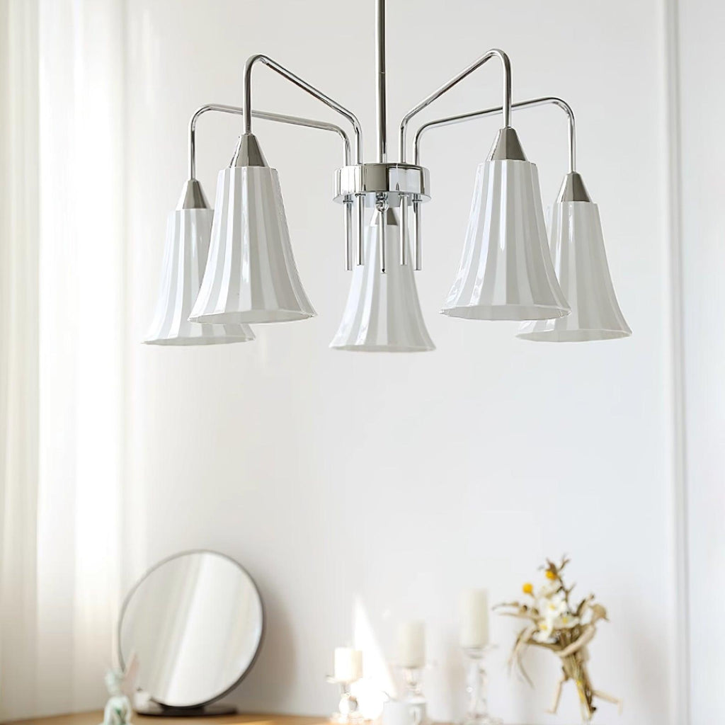 Lenore Chandelier Élégant en Céramique Intemporel - Neutralighting