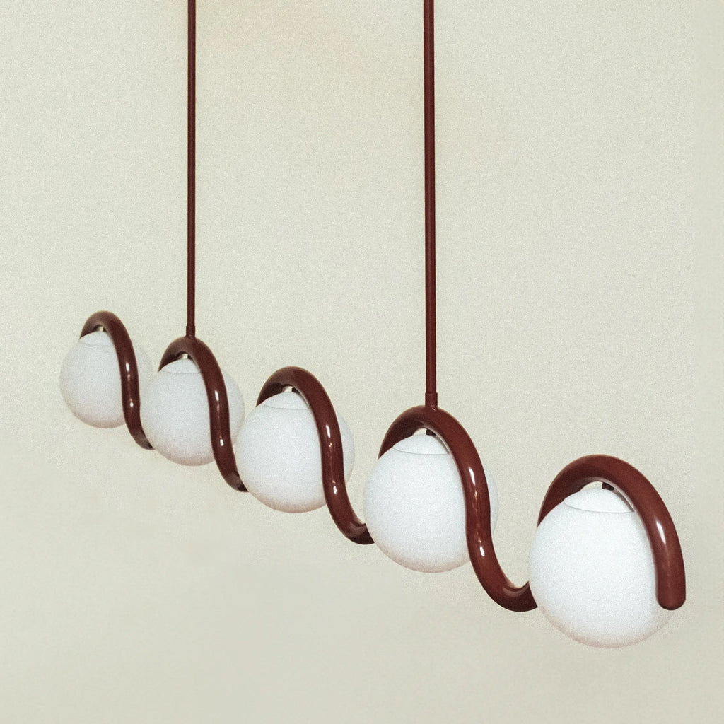 Uveta Lustre Linéaire Rouge & Argenté - Neutralighting