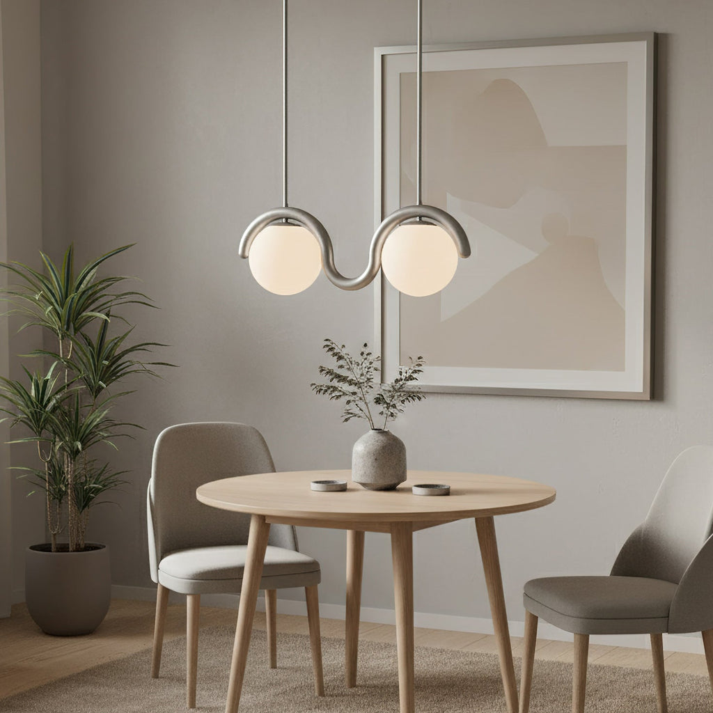 Uveta Lustre Linéaire Rouge & Argenté