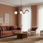 Uveta Lustre Linéaire Rouge & Argenté