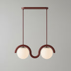 Uveta Lustre Linéaire Rouge & Argenté