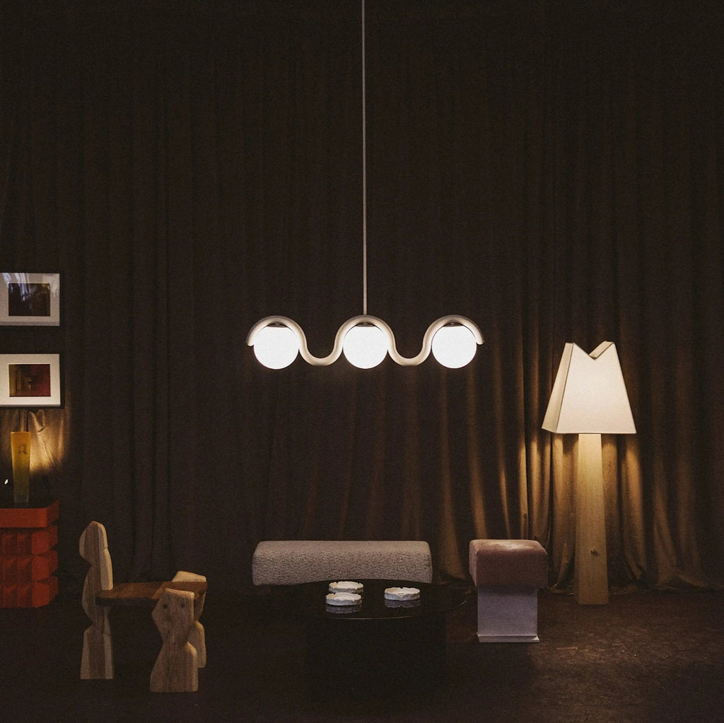 Uveta Lustre Linéaire Rouge & Argenté - Neutralighting