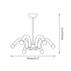 Fivelle Lustra Lustre Moderne Crème Multi-Bras Élégant - Neutralighting