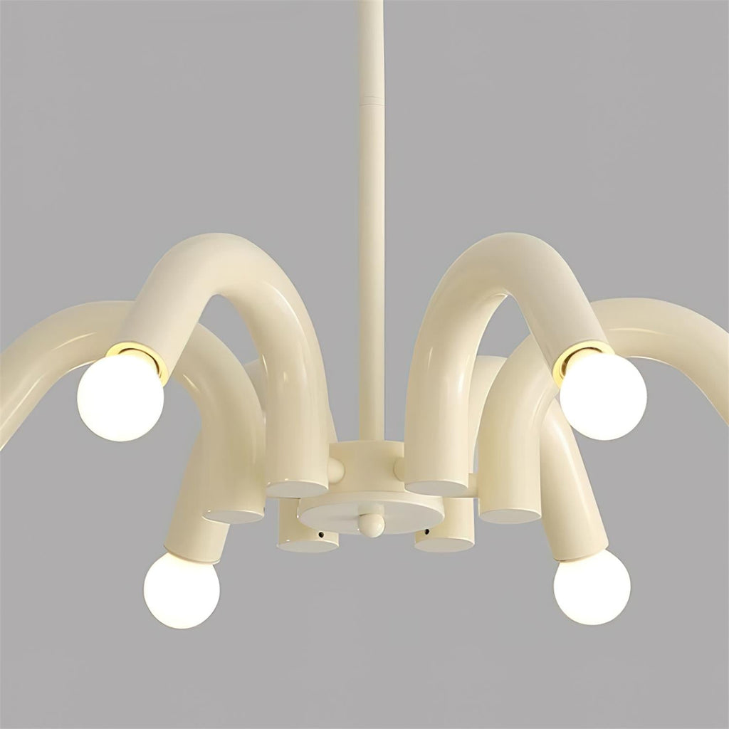Fivelle Lustra Lustre Moderne Crème Multi-Bras Élégant - Neutralighting