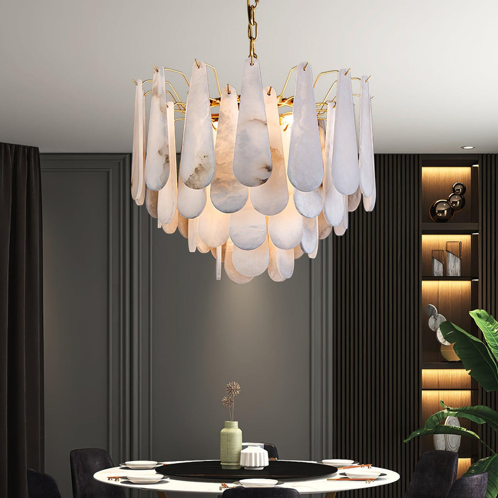 Ucararae Chandelier Albâtre en Forme de Goutte - Neutralighting