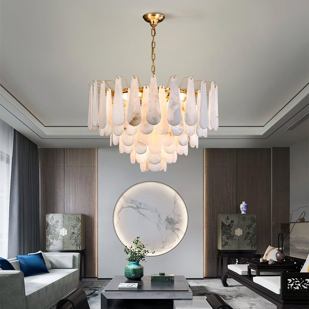 Ucararae Chandelier Albâtre en Forme de Goutte - Neutralighting