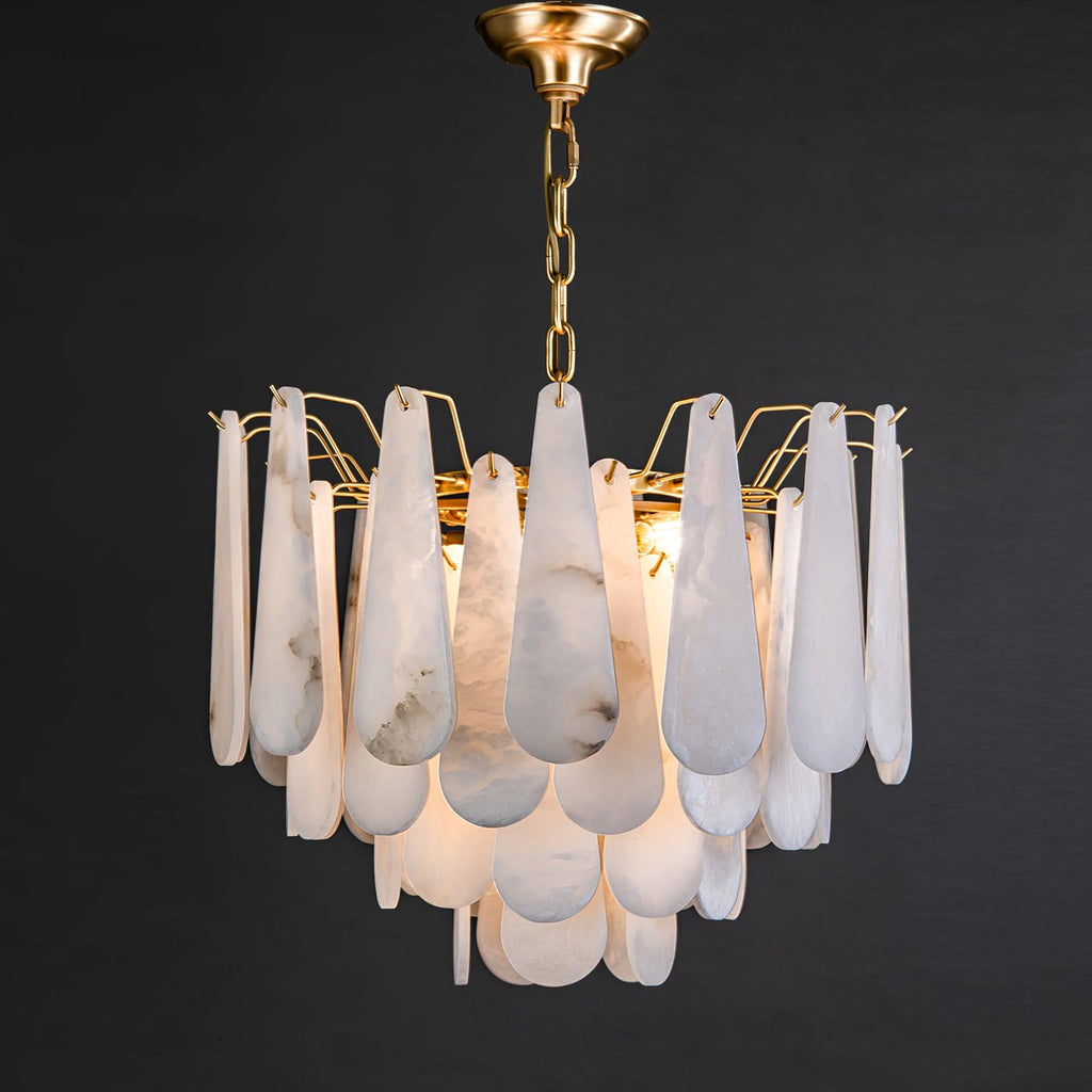 Ucararae Chandelier Albâtre en Forme de Goutte - Neutralighting