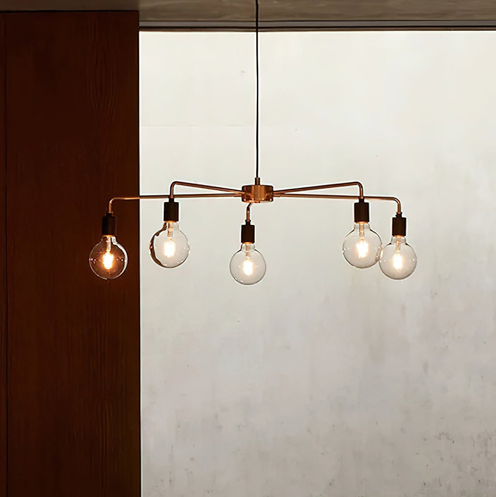 Chandelier Métal Industriel Traditionnel Vecarisra - Neutralighting