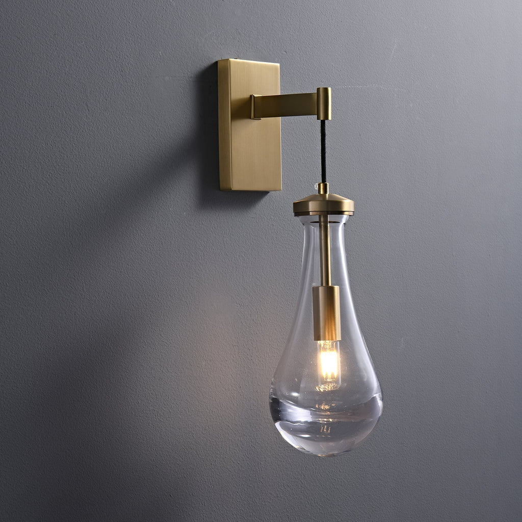 Lyshaos Applique Murale en Laiton et Verre Minimaliste - Neutralighting