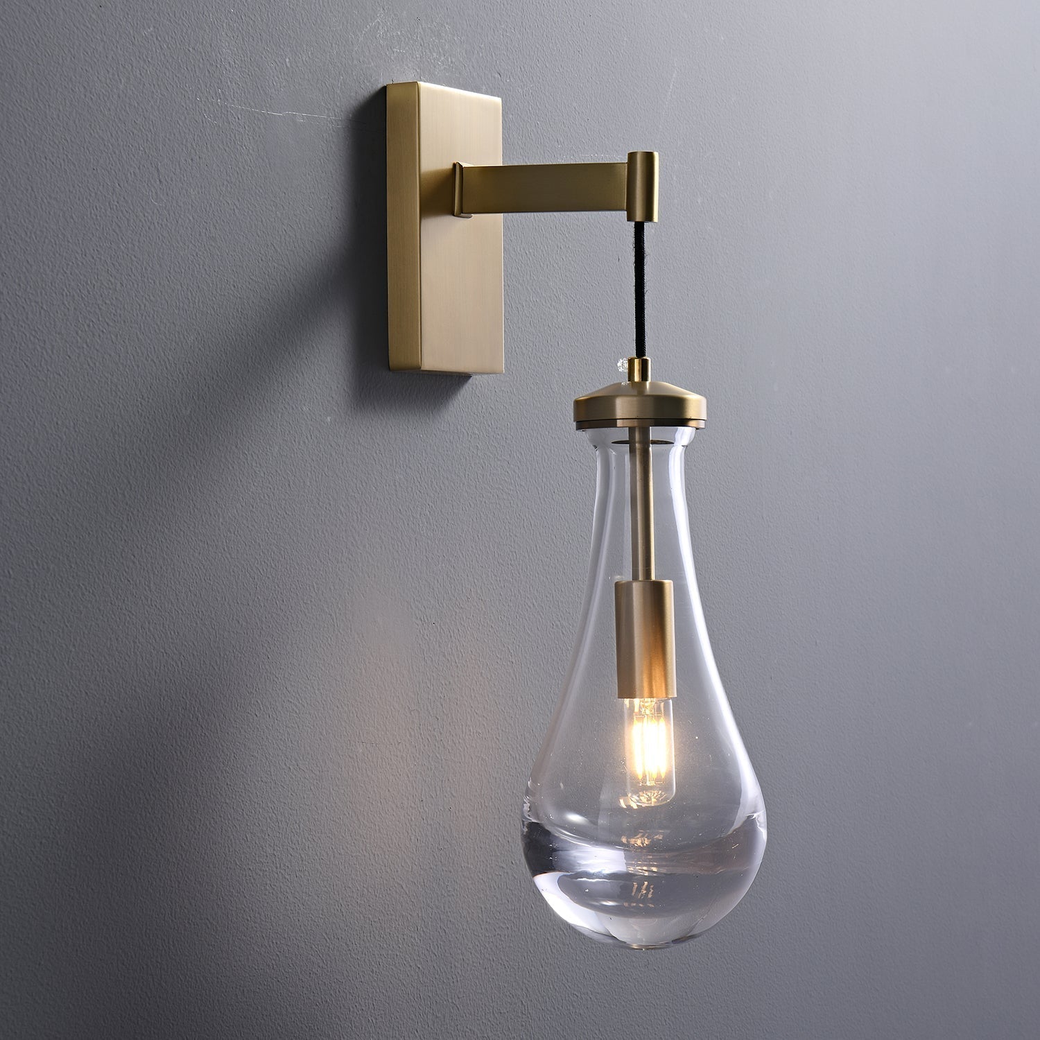 Lyshaos Applique Murale en Laiton et Verre Minimaliste - Neutralighting