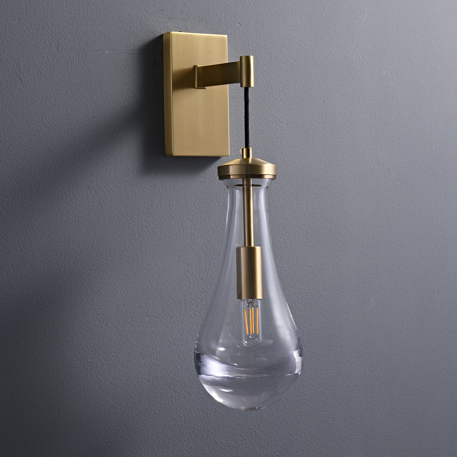 Lyshaos Applique Murale en Laiton et Verre Minimaliste - Neutralighting