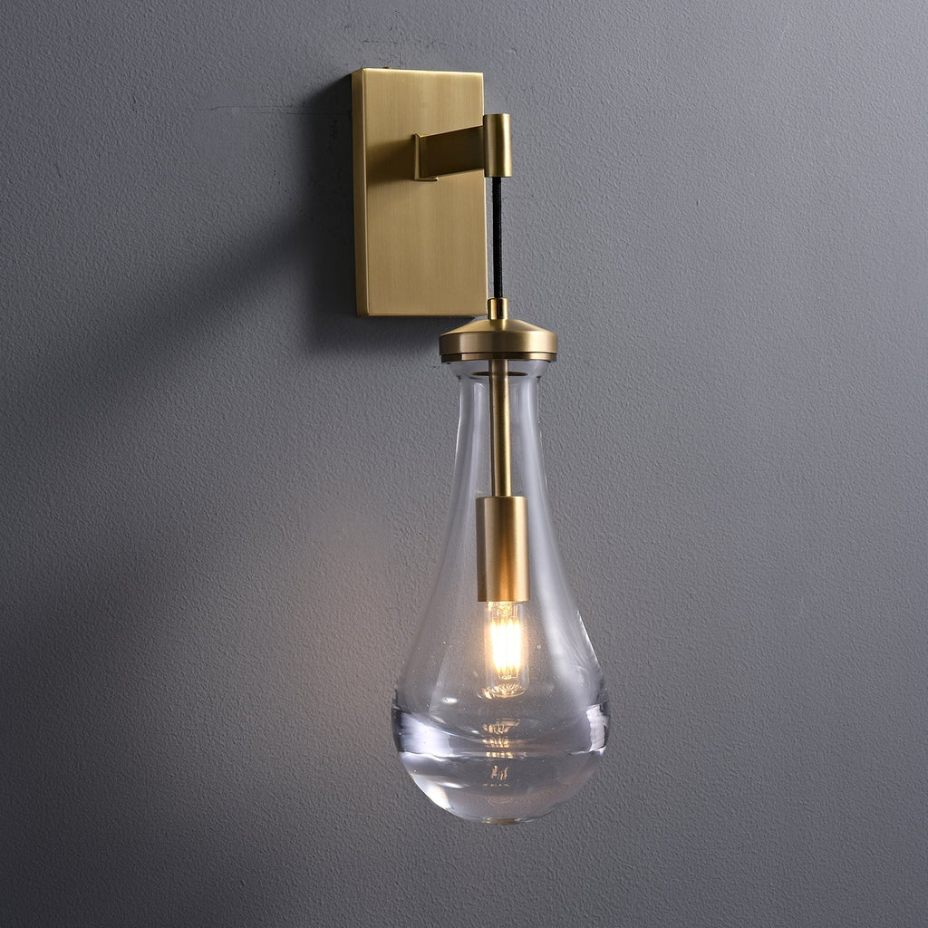 Lyshaos Applique Murale en Laiton et Verre Minimaliste - Neutralighting