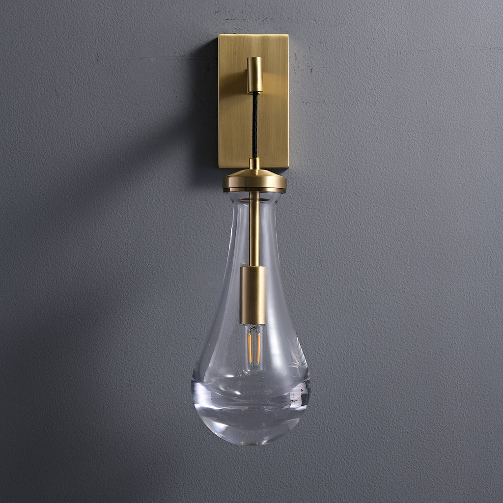 Lyshaos Applique Murale en Laiton et Verre Minimaliste - Neutralighting