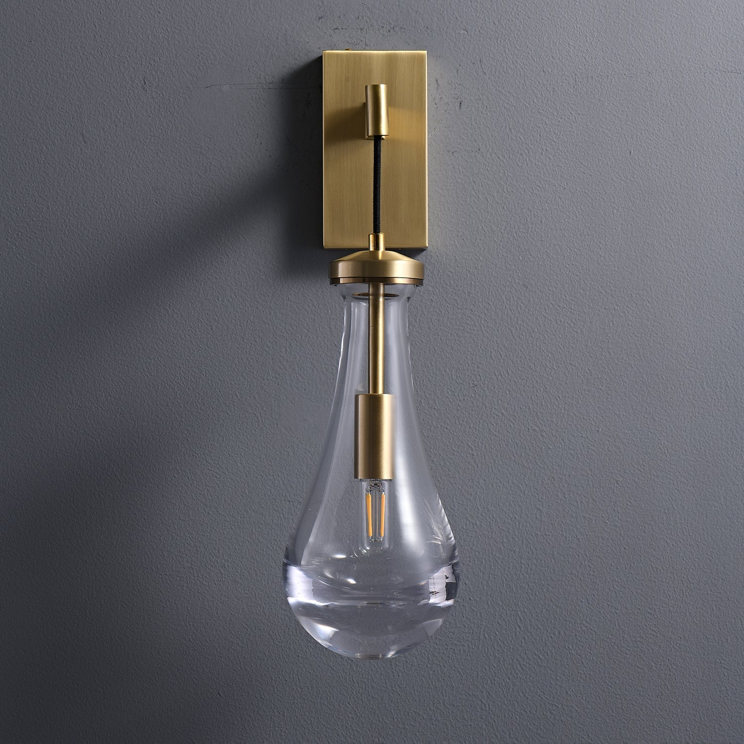 Lyshaos Applique Murale en Laiton et Verre Minimaliste - Neutralighting