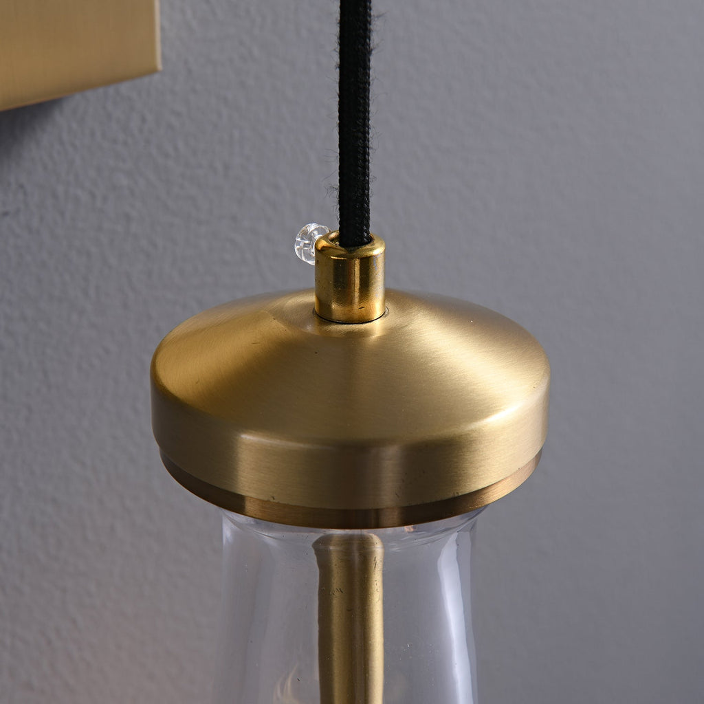 Lyshaos Applique Murale en Laiton et Verre Minimaliste - Neutralighting