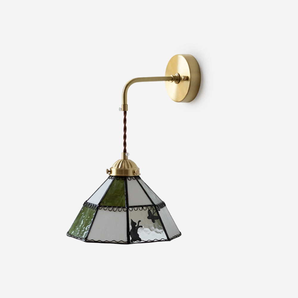 Tiffany Applique Murale Laiton Vert - Neutralighting