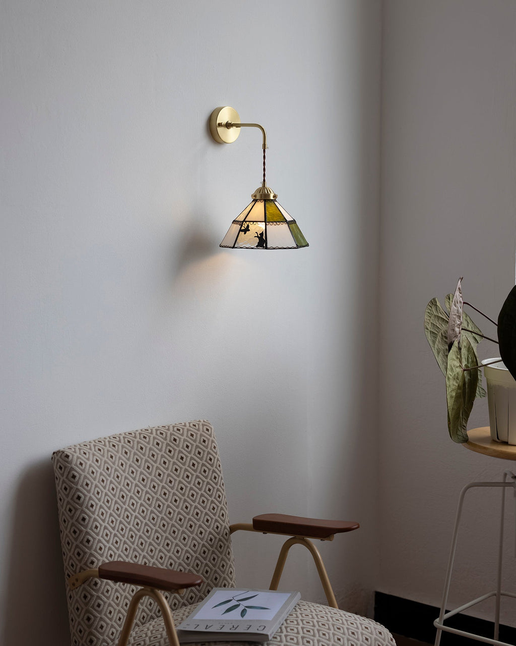 Tiffany Applique Murale Laiton Vert - Neutralighting