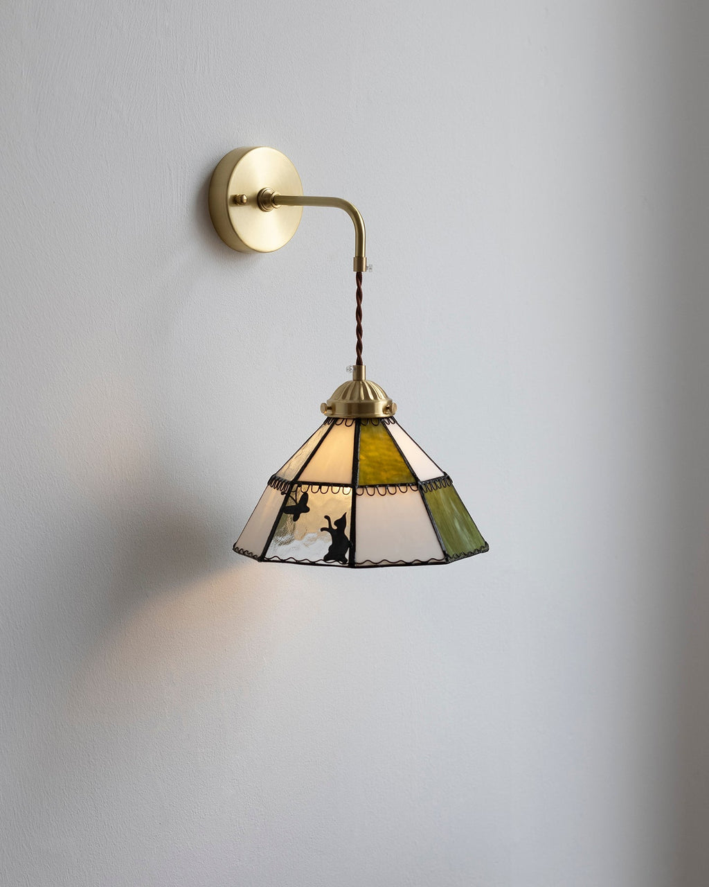 Tiffany Applique Murale Laiton Vert - Neutralighting
