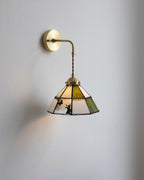 Tiffany Applique Murale Laiton Vert - Neutralighting
