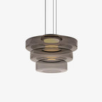 Lustra Suspension en Verre à Cercles Multi-Niveaux - Neutralighting