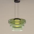 Lustra Suspension en Verre à Cercles Multi-Niveaux - Neutralighting