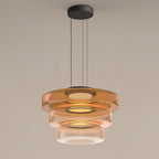 Lustra Suspension en Verre à Cercles Multi-Niveaux - Neutralighting