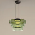 Lustra Suspension en Verre à Cercles Multi-Niveaux - Neutralighting