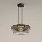 Lustra Suspension en Verre à Cercles Multi-Niveaux - Neutralighting