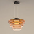 Lustra Suspension en Verre à Cercles Multi-Niveaux - Neutralighting