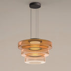 Lustra Suspension en Verre à Cercles Multi-Niveaux - Neutralighting