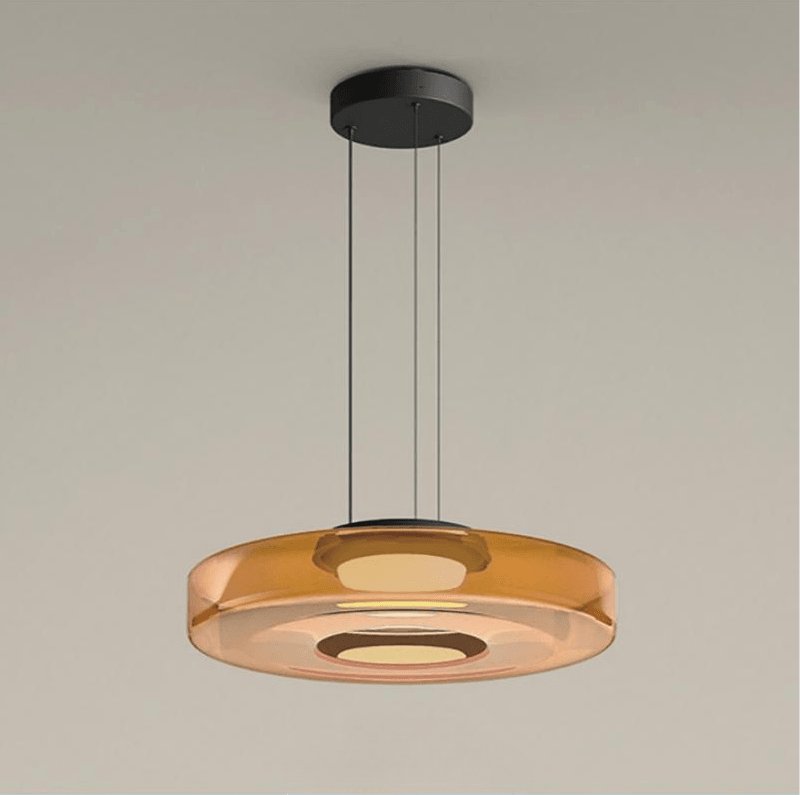 Lustra Suspension en Verre à Cercles Multi-Niveaux - Neutralighting