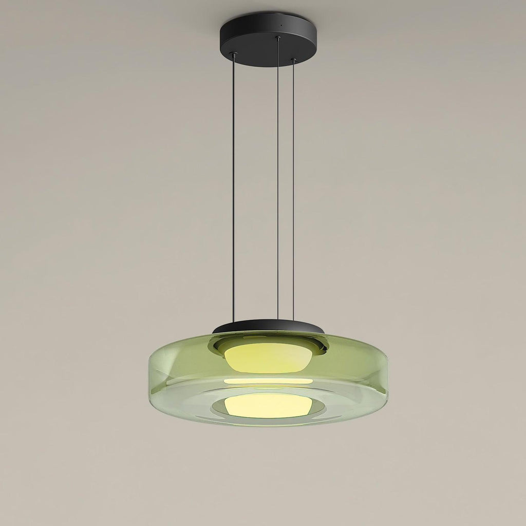 Lustra Suspension en Verre à Cercles Multi-Niveaux - Neutralighting