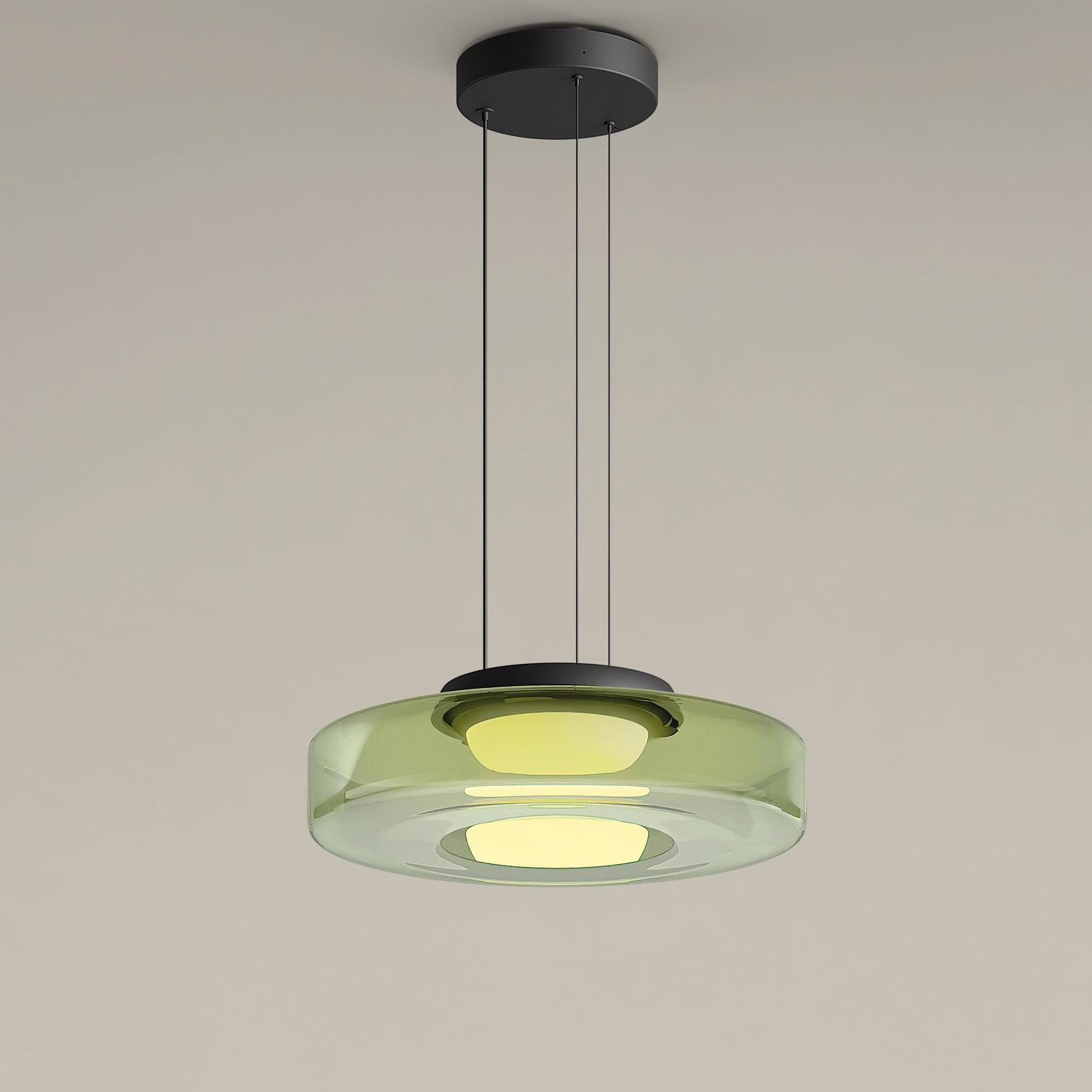 Lustra Suspension en Verre à Cercles Multi-Niveaux - Neutralighting