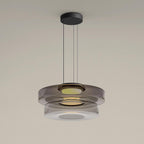 Lustra Suspension en Verre à Cercles Multi-Niveaux - Neutralighting