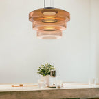 Lustra Suspension en Verre à Cercles Multi-Niveaux - Neutralighting