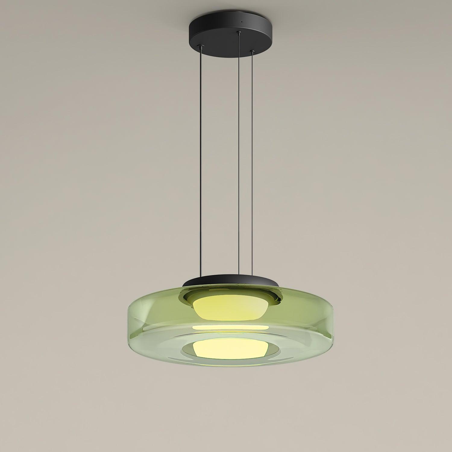 Lustra Suspension en Verre à Cercles Multi-Niveaux - Neutralighting
